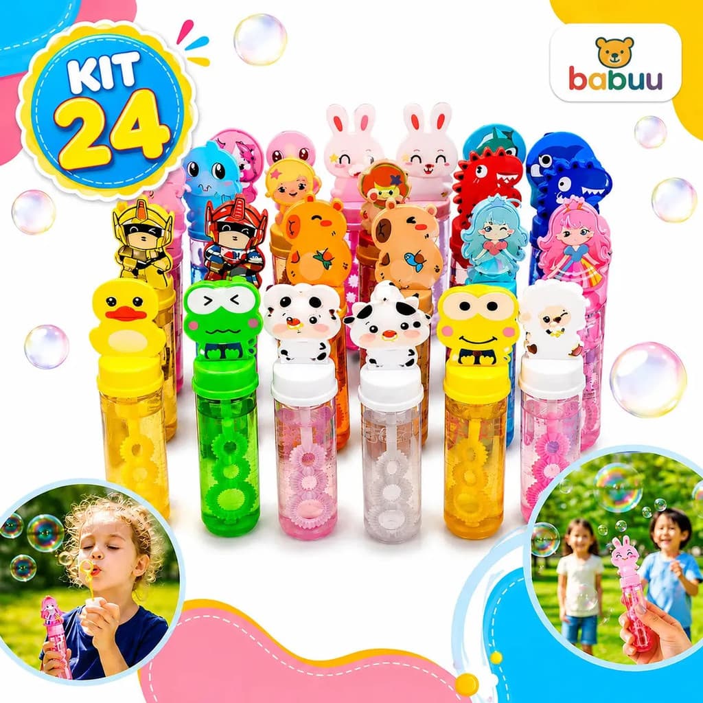 Kit 24 Bolha De Sabão Bolhinha Infantil Kit Brinquedos Brinquedos Educativos