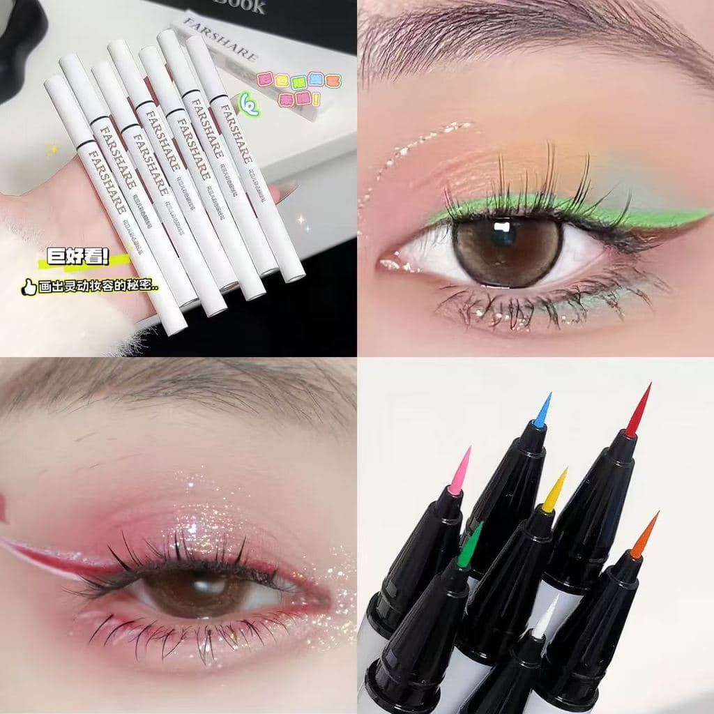 Delineador líquido colorido, delineador líquido, caneta delineadora líquida ultrafina, exposição cômica pintada, cos, ma