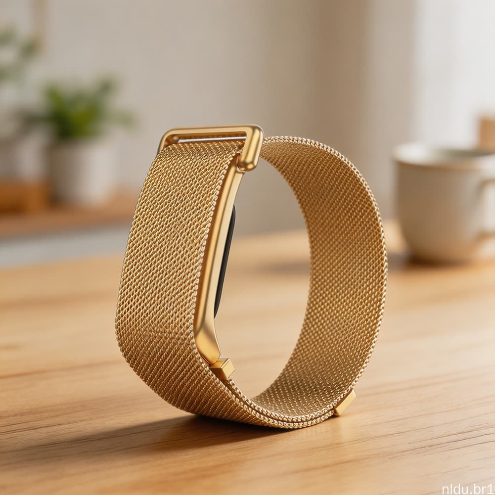 Pulseira Ajustável De Aço Inoxidável Para Fitbit Air Anticorrosão , À Prova De Suor E Acabamento Durável . Noite Românti