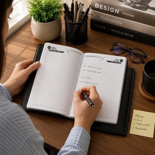 Agenda Anual Planejamento 2027 168 Paginas Preto Organizador Eficiente