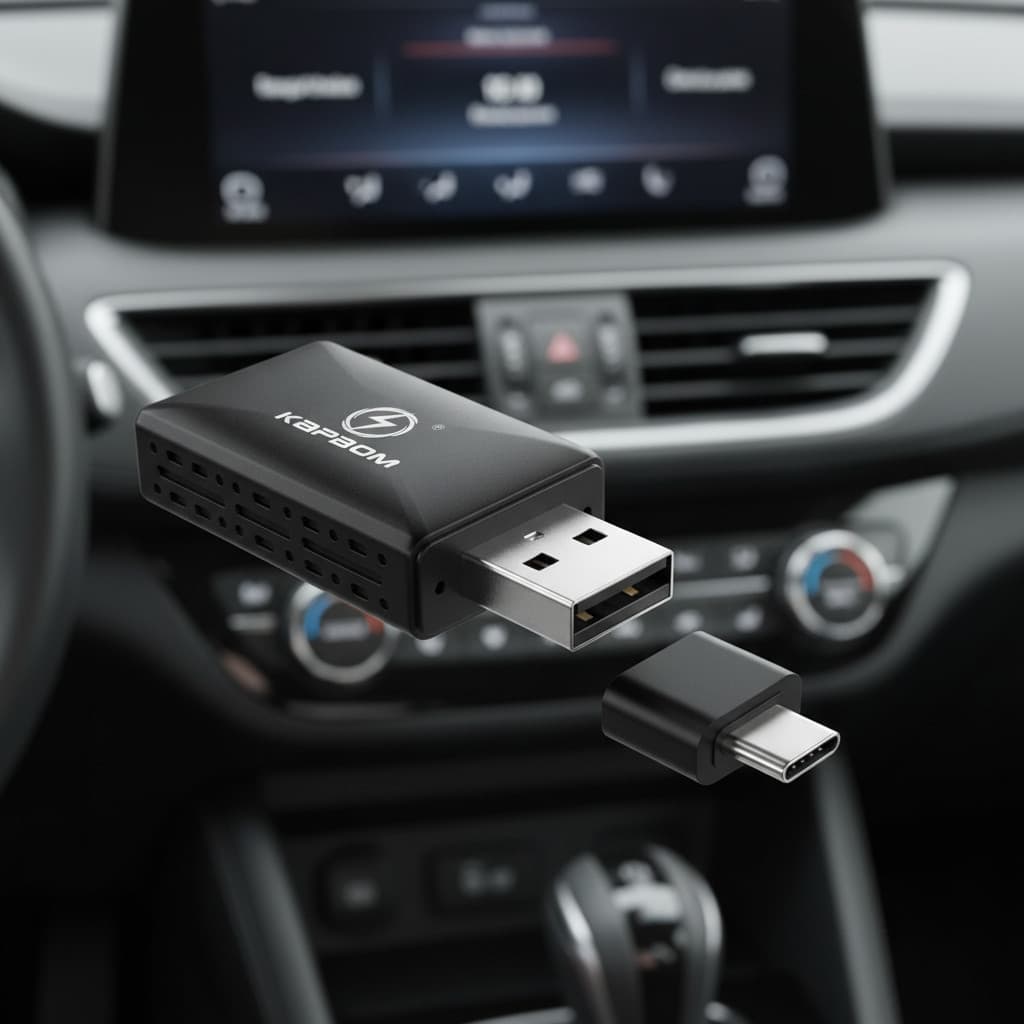 Adaptador Carplay Sem Fio Auto Android 2 Em 1 Ka-1132 Kapbom