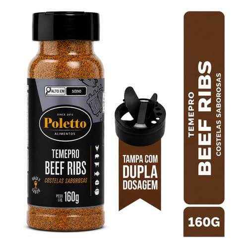 Tempero Beef Ribs Premium Gourmet Especiarias Carnes e Costela Saborosas  Poletto - 150g