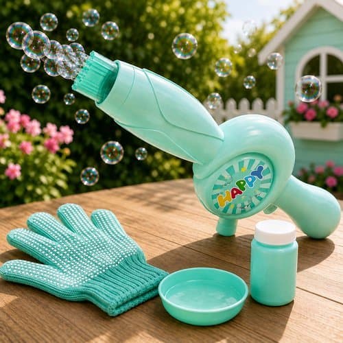 Bolha De Sabao Automatica Infantil Lanca Bolhas Azul Rosa Brinquedo Divertido Facil Manejo