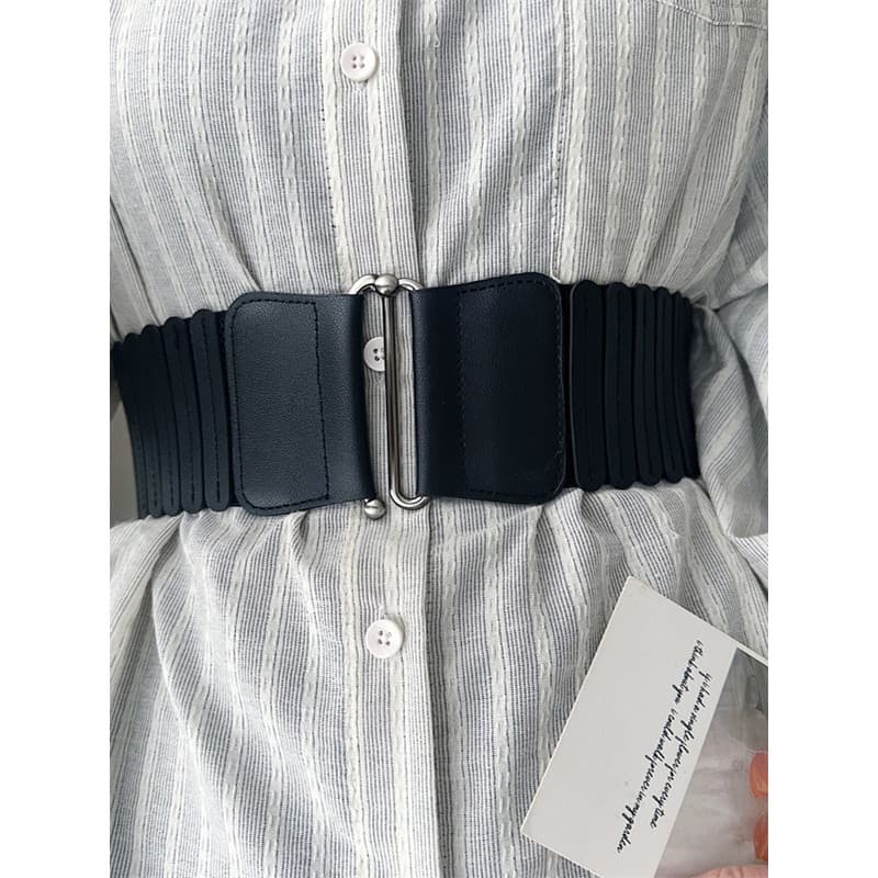 Versão coreana moda novo estilo cinto único elástico cinto largo simples cintura estreita camisa decorativa vestido aces