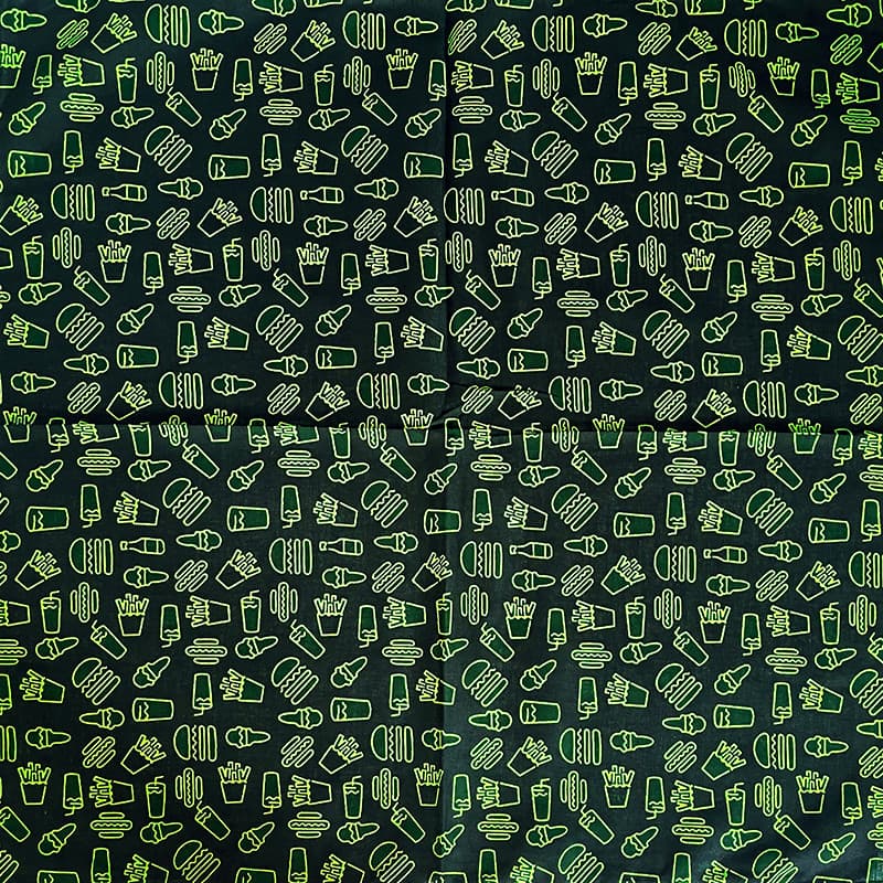 Burger Cola bandana feminino Baotou americano Hip Hop lenço quadrado masculino hiphop bandana esportes bandana