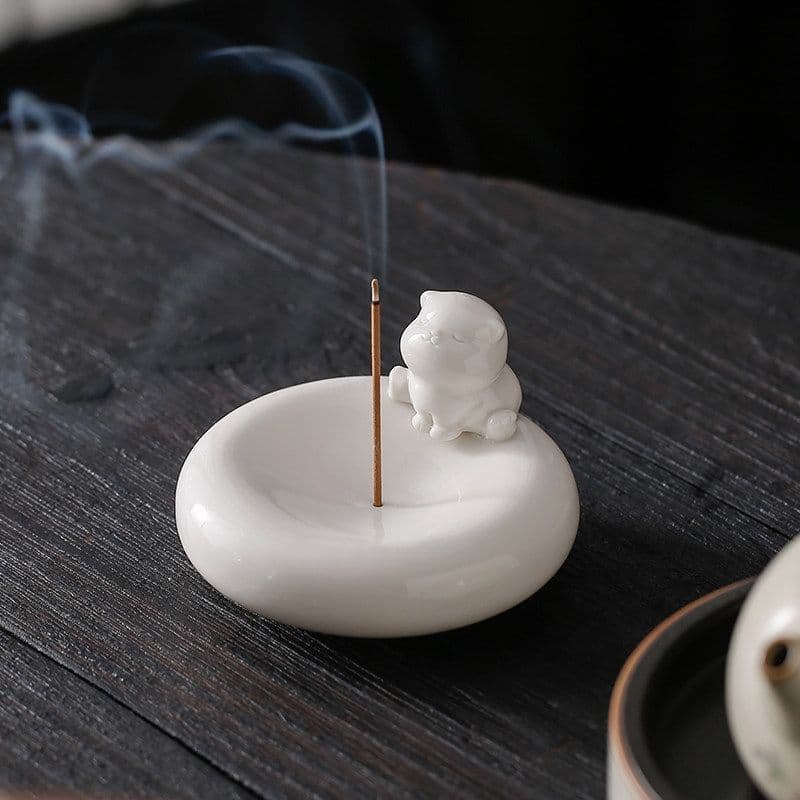 Criativo bonito cura Kitty fio incenso vara queimador de incenso Dao incenso titular incenso cerâmica decoração Desktop8