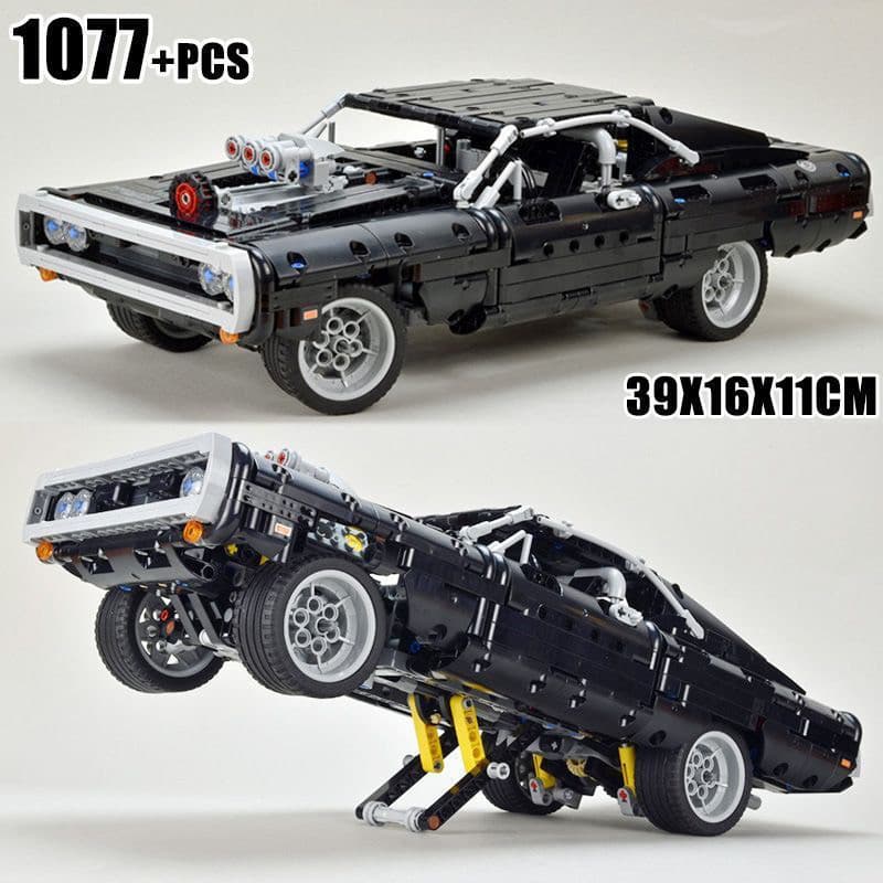 1077 pçs compatível Lego Dodge War cavalo montado blocos de construção modelo carro esportivo decoração presente anivers