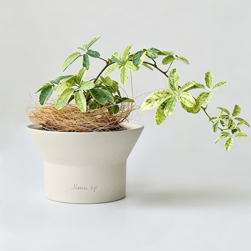Simples bonito branco cerâmica pequeno vaso de flores argila respirável Mini pequena suculenta planta verde vaso planta
