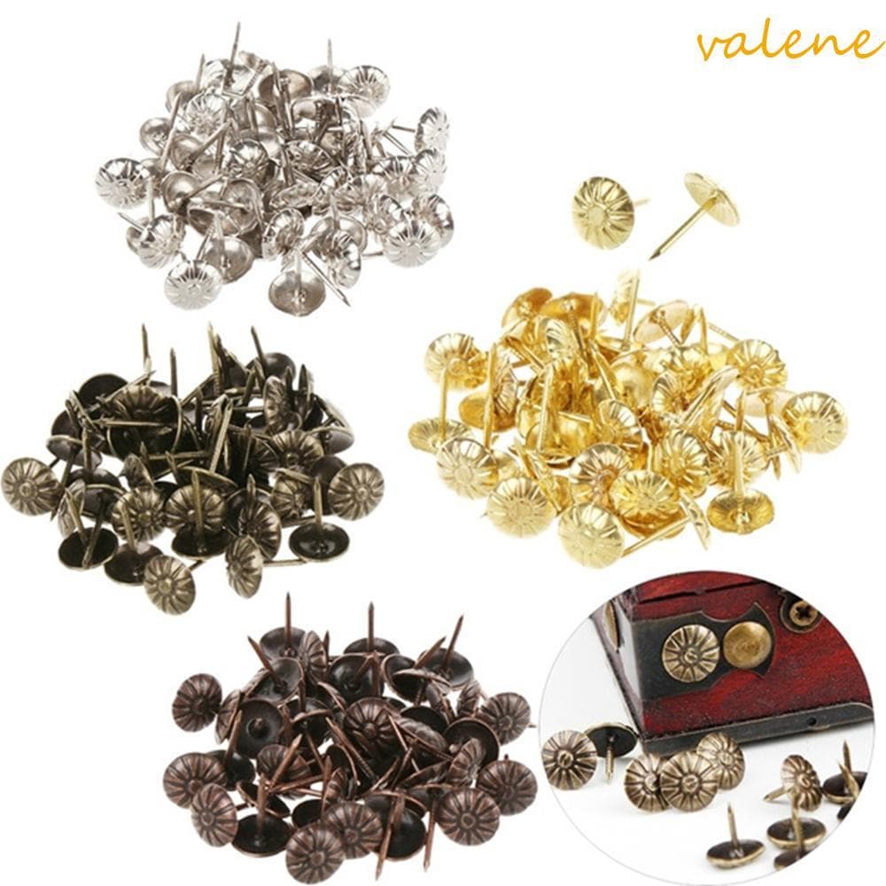 VALENE Unhas Decorativas Ouro Prata Sofá Ferramenta De Carpintaria 100 Pcs/300pcs Fixadores Caixa De Jóias Alfinetes