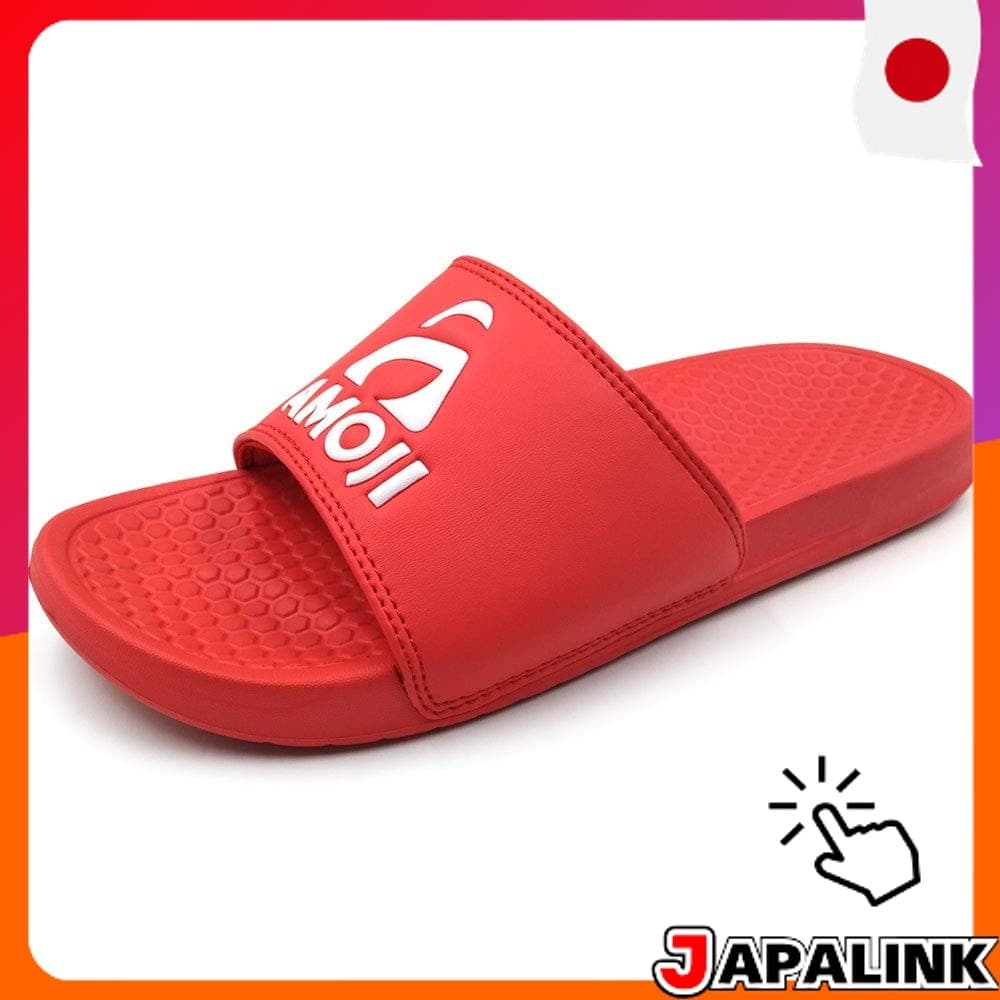 Amoji Sandálias Masculinas e Femininas Chinelos de Banho Roupas de Casa Slide Vermelho SS1801 【Direct from Japan】