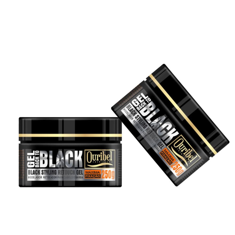 Kit 02 Und Gel Back to Black Máxima Fixação Ouribel 250g