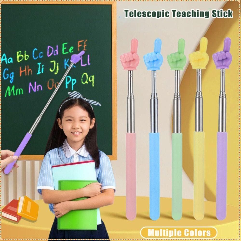 Varas De Leitura De Dedo  , Ponteiro De Ensino De Aço Inoxidável Com Design , Haste Telescópica