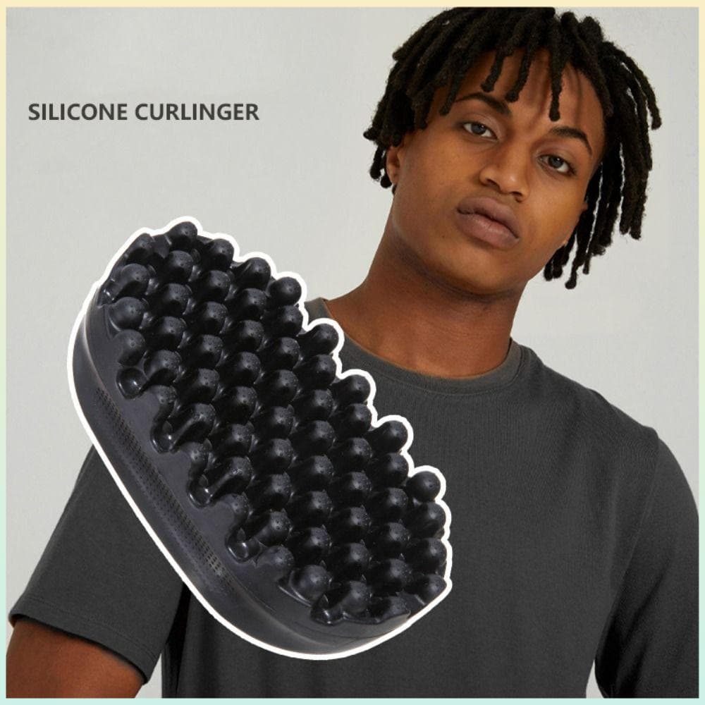 Escova Modeladora De Torção De , De Silicone Para Cabelo Ondulado De 2 Em 1 Encaracolado Com Design De Ranhura De