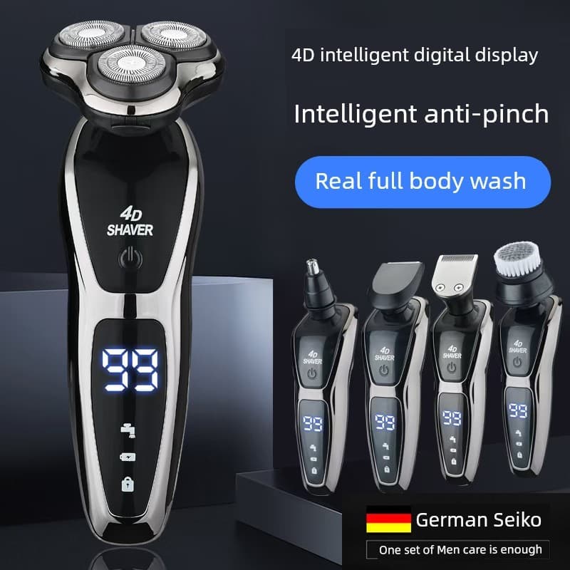 barbeador eletrico masculino Barbeador elétrico alemão de alta potência, lavagem de corpo inteiro, navalha multifunciona