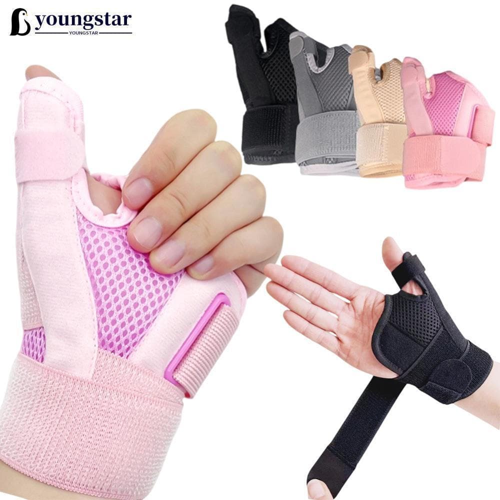 YOUNGSTAR 1PC Suporte De Pulso Esportivo Para Compressão De Tendinite E Polegar Respirável Com Alças Ajustáveis Tecido A