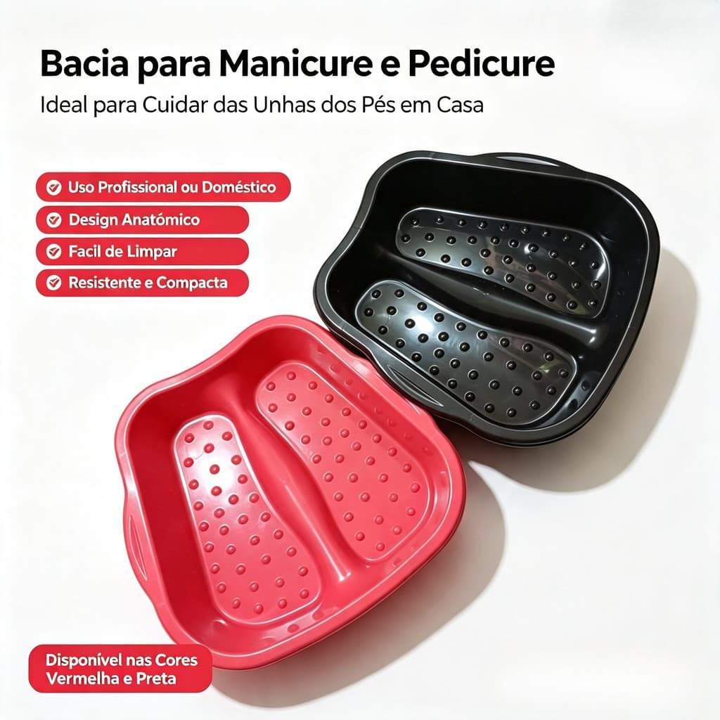 Bacia Para Pés Pedicure Manicure Spa Limpeza E Relaxamento