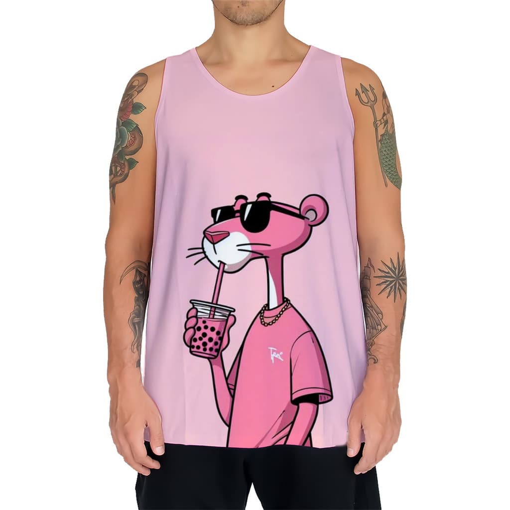 Camiseta Regata Pantera  De Rosa 08 03 HTPX