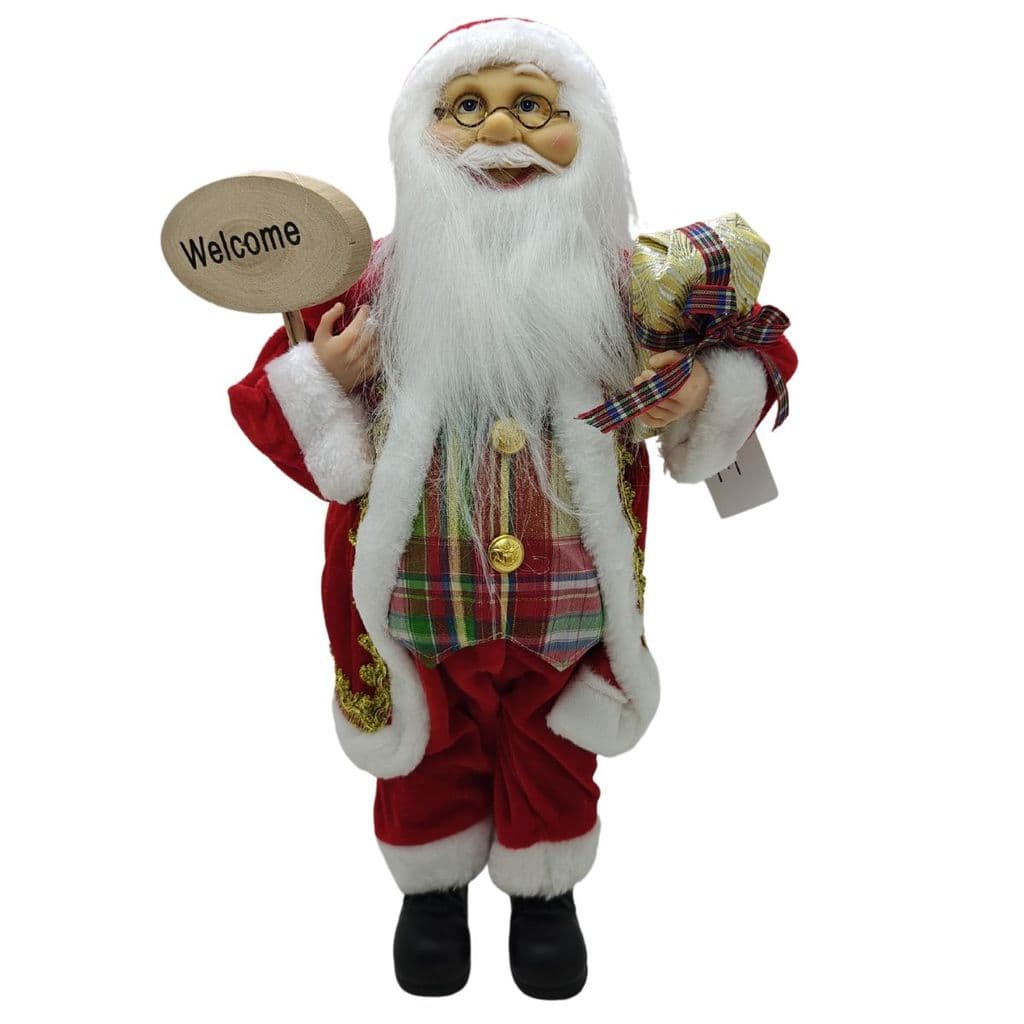 Boneco Papei Noel Decorativo 45cm Welcome Premium Natal