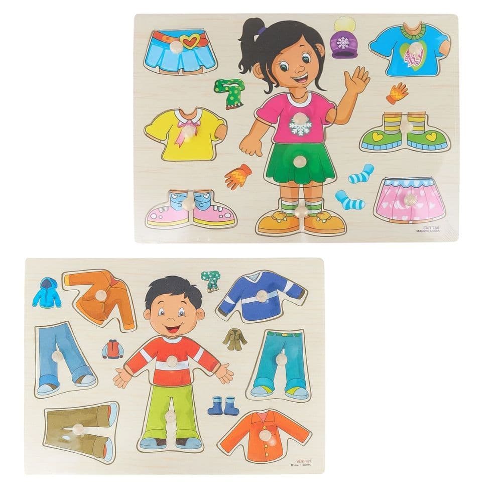 Tabuleiro Educativo Troca Roupas Infantil Menino Menina