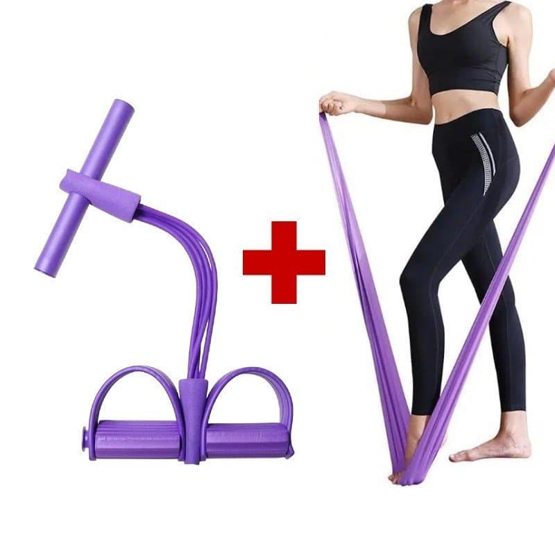 Kit Elástico Extensor de Exercícios Multi Função Profissional+Faixa Elástica 1,5 metro