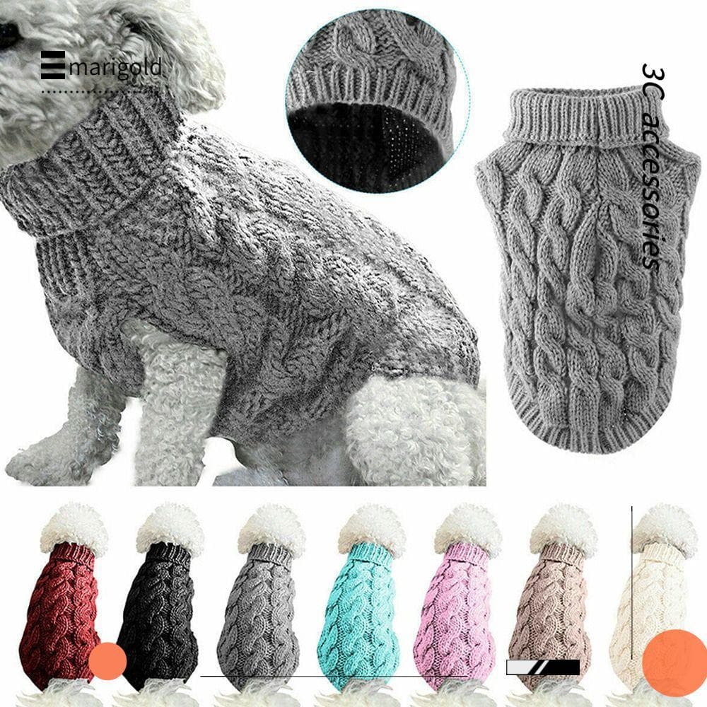 Suéter Para Cachorro MARIGOLD , Roupas Confortáveis De Malha Cães De Estimação Quentes Universais De Inverno