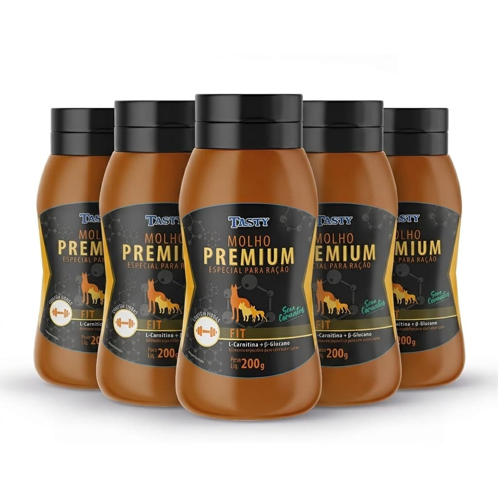 KIT 5 - Molho Premium DOOGS para Ração FIT 200gr.