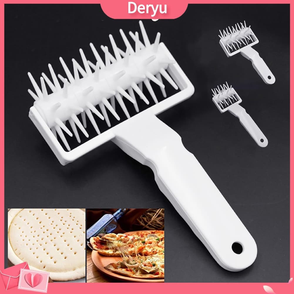 [deryu] Pizza De Massa Plástico Rodas De Agulhas De Rolo De Forma Perfurador DIY Ferramenta De Cozimento