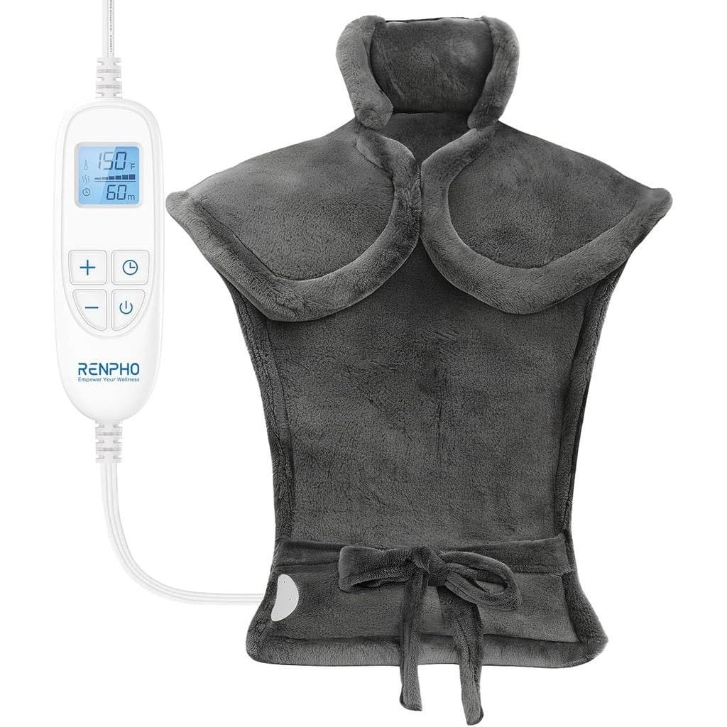 RENPHO Presentes para o Dia dos Pais, Almofada de Aquecimento Elétrica com 6 Níveis de Calor para Pescoço, Ombros e Cost