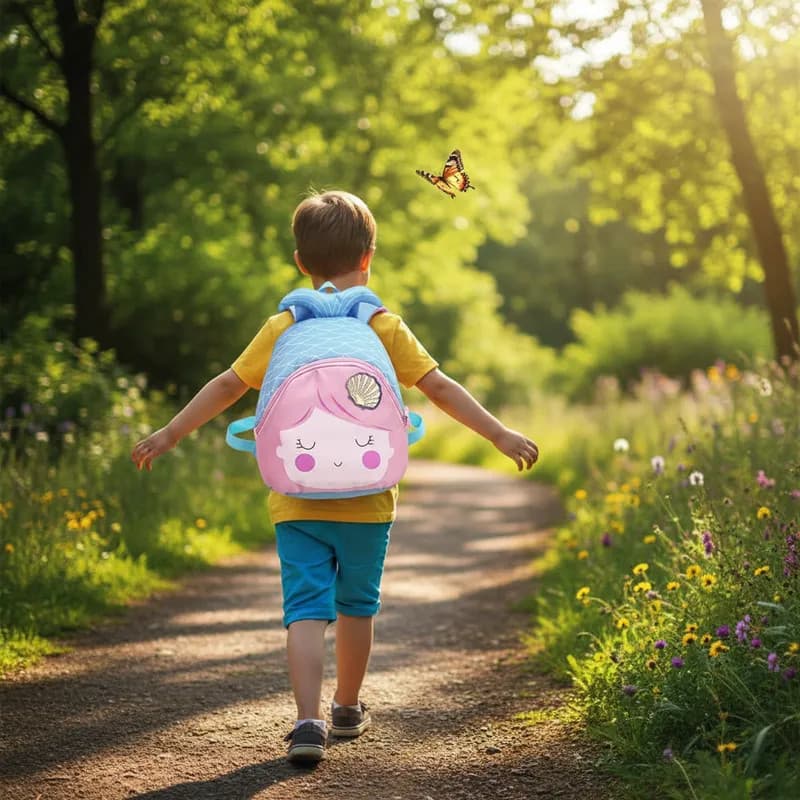Mini Mochila Kids Sereia Estilo Infantil Colorida Versatil Compacta