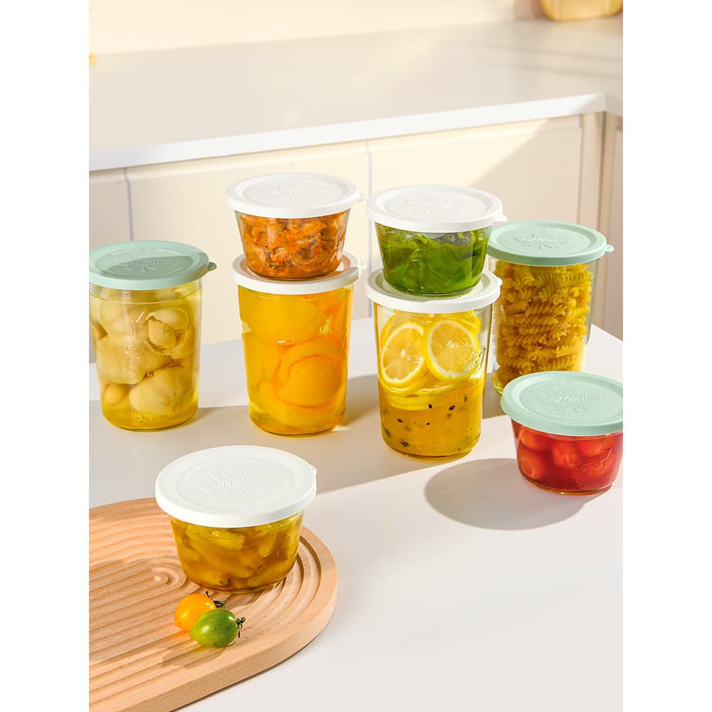 Frasco selado de vidro doméstico, caixa de armazenamento de picles de frutas, armazenamento de geladeira, jarra de picle