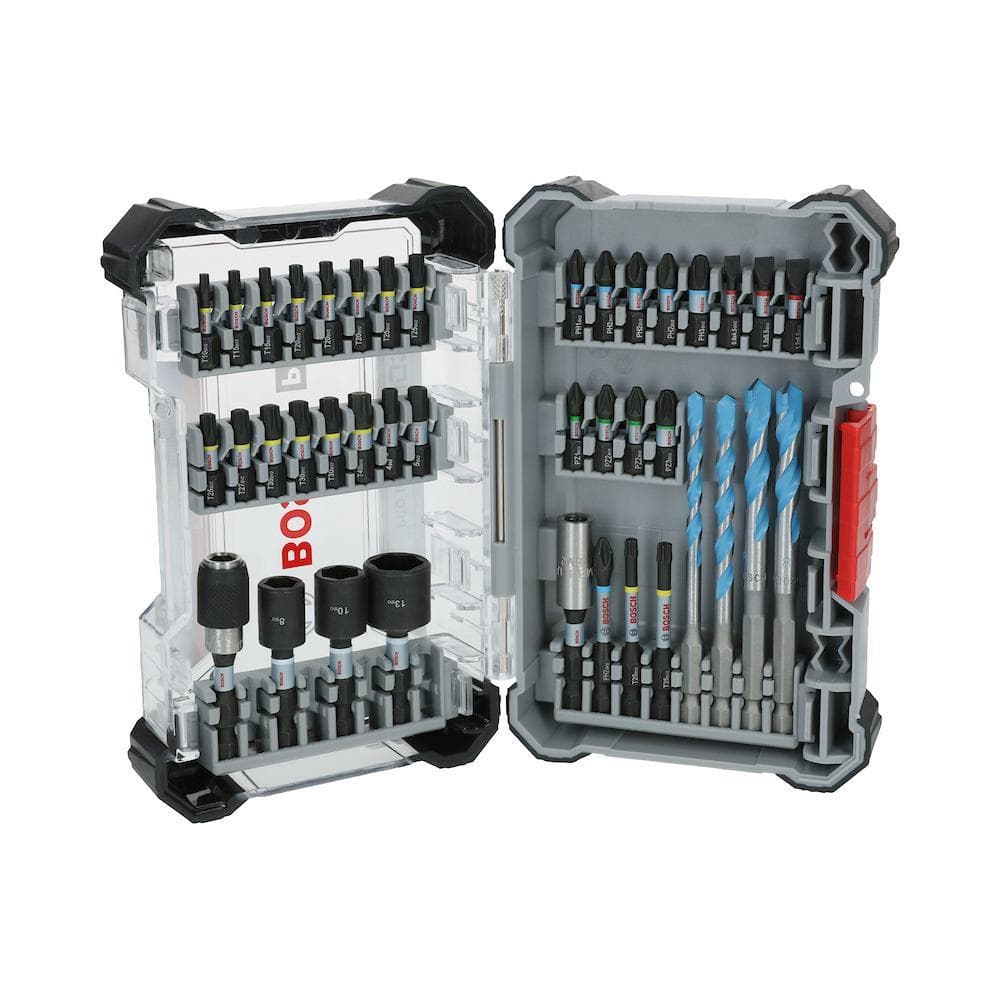 Kit Brocas e Bits Bosch PRO Impact & Multiconstruction 40un