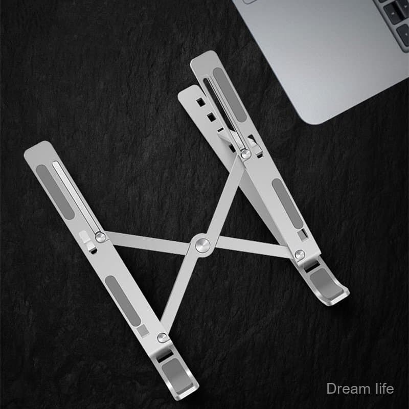 1 Pc Suporte para Notebook Ajustável Ergonômico Preto e Branco Dobrável Melhor Resfriamento Postura
