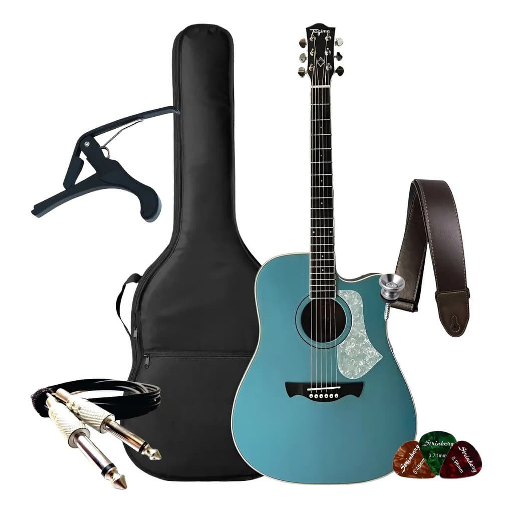 Kit Violão Tagima Andes Cutway Elétrico Aço + Acessórios