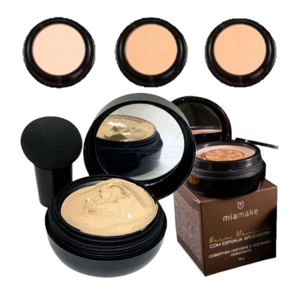 Base Mousse C/ Esponja Mia Make Luz e Sombra 535/536