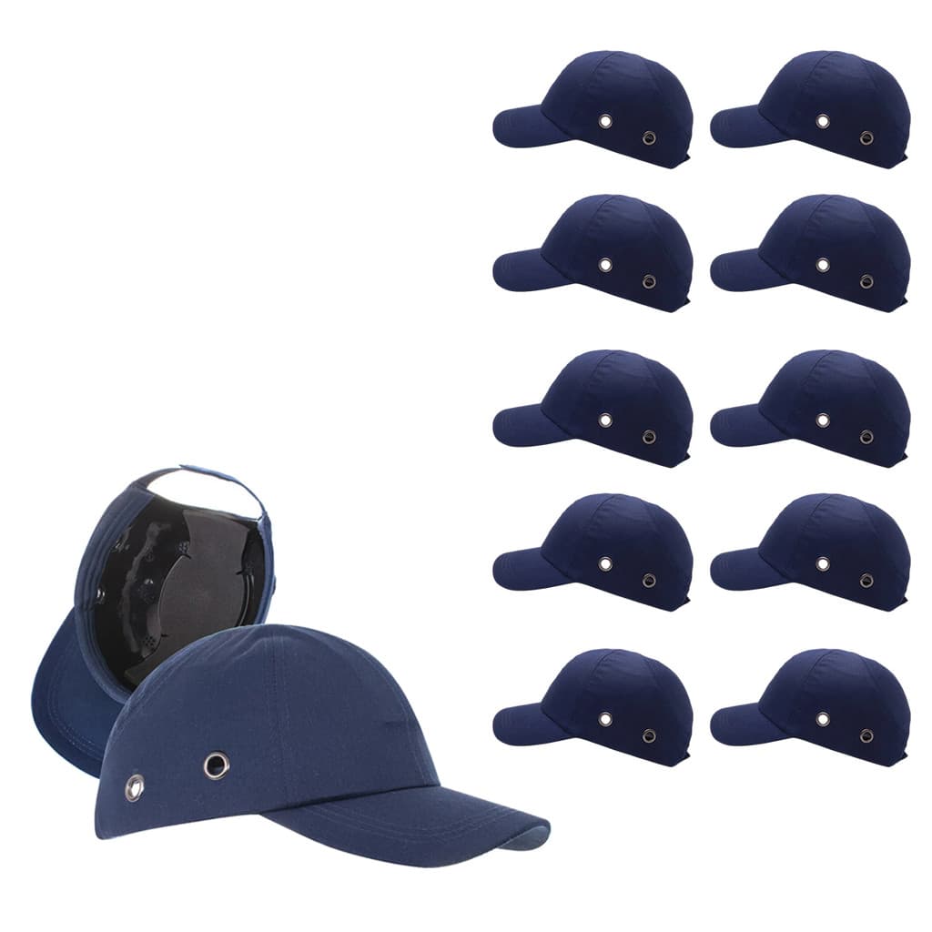 Bone com Capacete EPI Kit 10 Uni Obra Seguranca do Trabalho Casquete Construcao Oficina Conserto Resistente Protecao