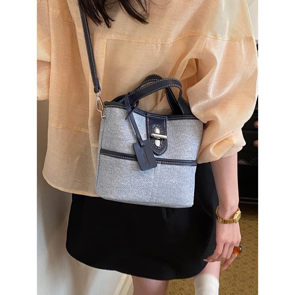 bolsa transversal feminino Bolsa Contraste cor cesta de vegetais pequeno saco feminino 2026 novo estilo moda Commuter sa