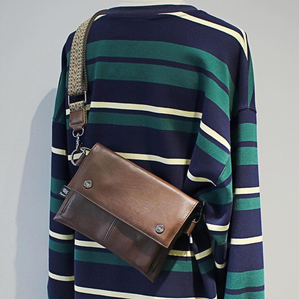 Novo estilo Street Wear bolsa masculina Casual bolsa de ombro versão coreana bolsa mensageiro de couro moda pequena