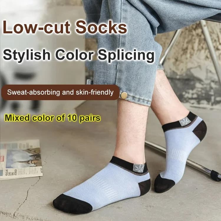 【Absorção de Suor】[Perfectos Para Deportes] Meias Masculinas/Meias Esportivas/Meias Invisíveis
