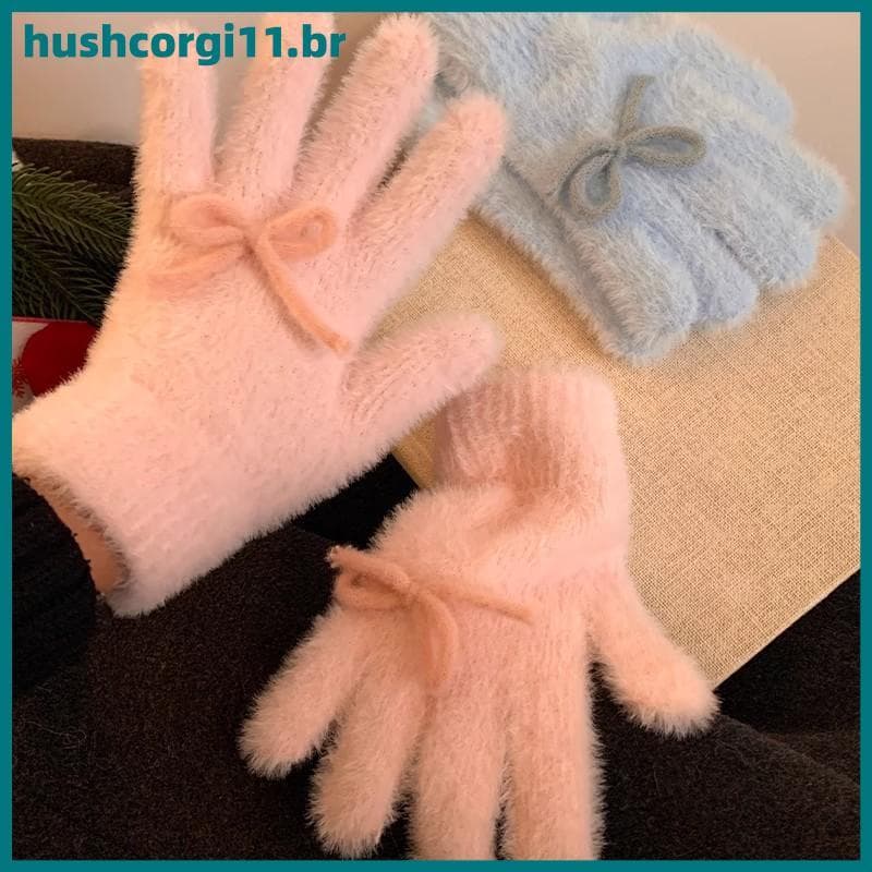 HUSH Luvas Femininas De Malha Quente Borboleta De Inverno – Ciclismo Anticongelante BR