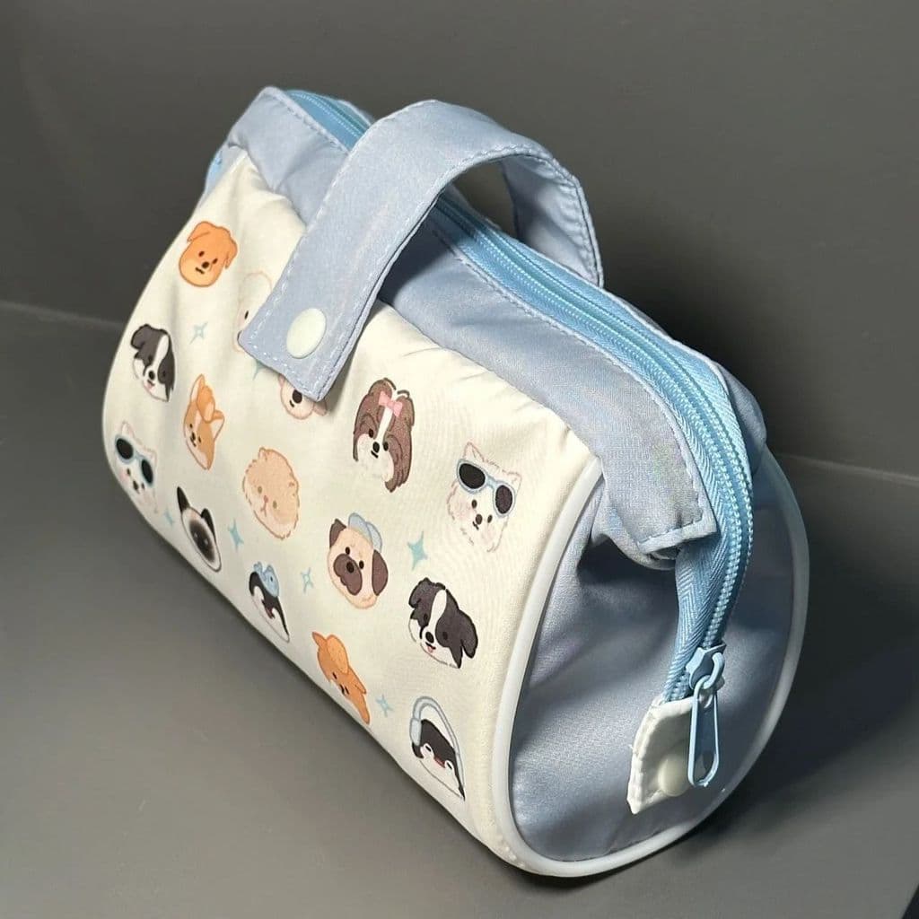 Estilo japonês ins estilo cachorrinho lápis caso simples grande capacidade estudante papelaria saco