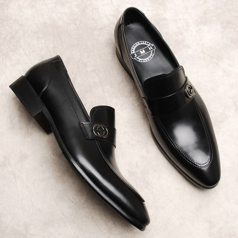 Sapatos masculinos europeus americanos mocassins britânicos mocassins de couro genuíno negócios casuais sapatos de couro