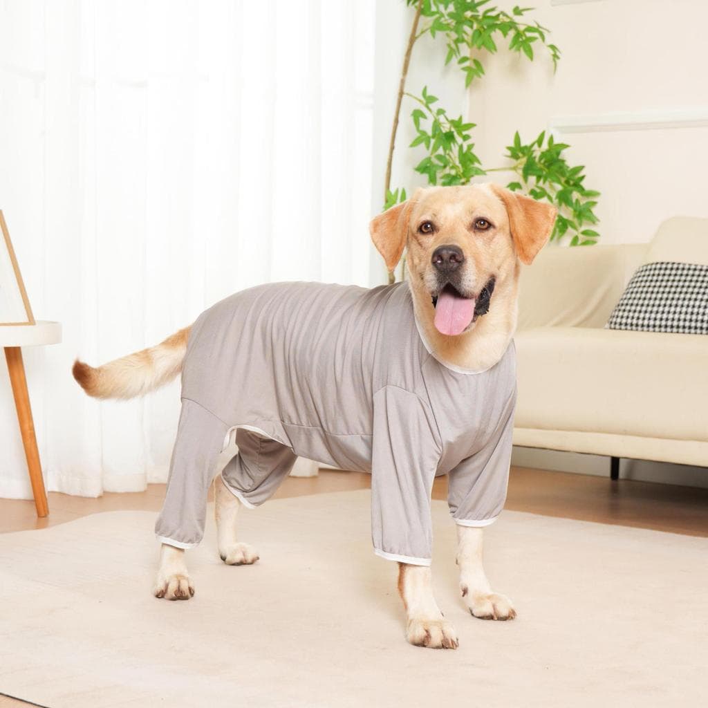 Quatro estações cão elástico roupas de quatro patas anti-sujo anti-derramamento cuidados de barbear pijamas Shiba Inu La