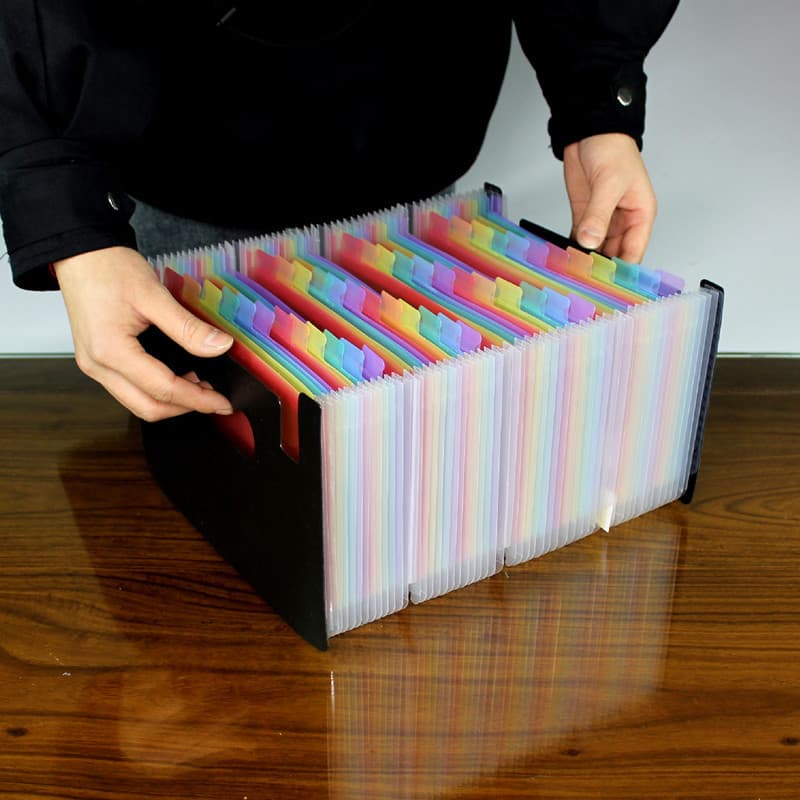 Saco de arquivo de pé estilo japonês a5 pasta de fatura médio Multi-camada saco de órgão armazenamento de recibos livro