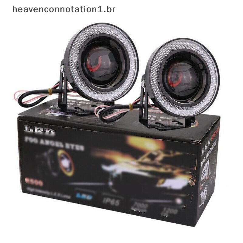 heav 1 * 3.5 " Olhos De Anjo LED Luz De Nevoeiro Carro SUV Universal Branco Lâmpada De Cabeça De Condução 12V BR