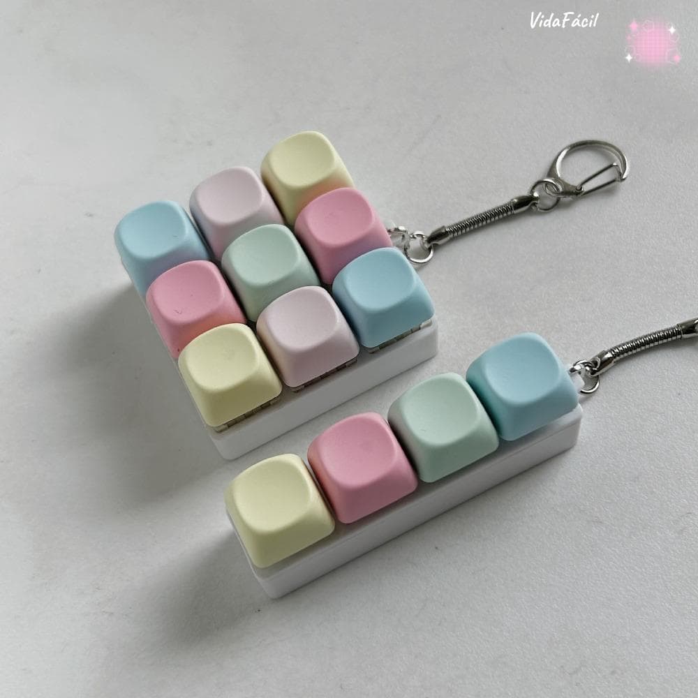 Teclado De Dedo Perfumado , Alívio Do Estresse 4/9 Teclas Chaveiro Fidget , Gadget Keycap Botão Chave Clicker Brinquedo