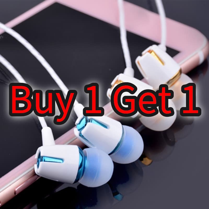【Comprar 1 Obter 1 Gratuito】 E18 3.5mm Fones de ouvido com fio Super 9D Baixo Fones de ouvido In-Ear Headphones Hi-Fi Fo