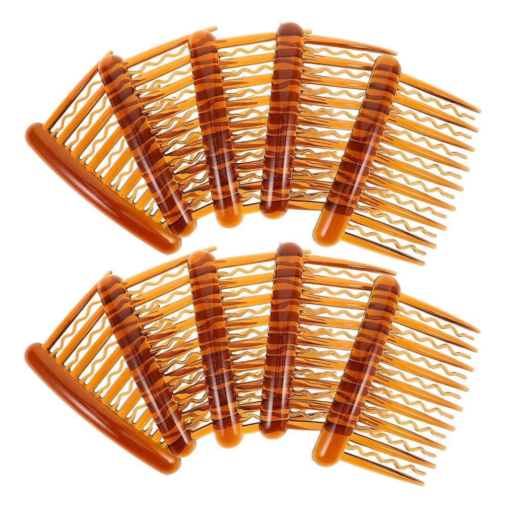 Conjunto de 24 pentes de plástico Hohoi, com dentes ondulados e retos, pentes de cabelo duráveis para noivas, adequados