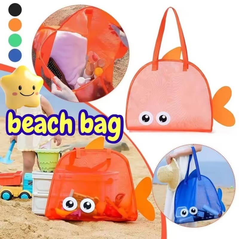 Viagem Ao Ar Livre Crianças Brinquedos Saco De Armazenamento Durável Dobrável-Em Forma De Peixe Bolsa Portátil Multiuso