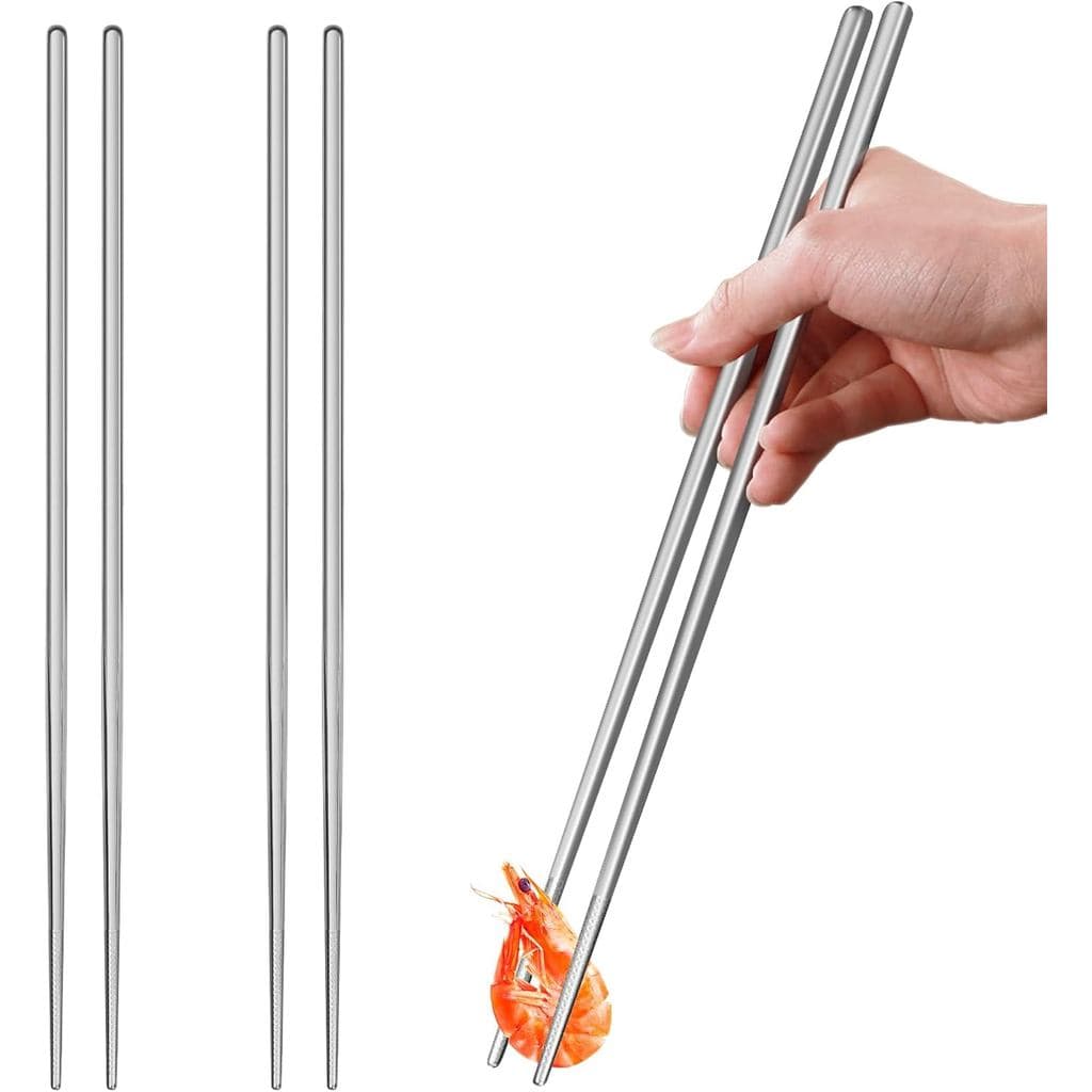 Pauzinhos de Cozinha em Titânio Puro, Extra Longos 12,6 Polegadas - Utensílios de Cozinha Reutilizáveis para Hot Pot, Fr