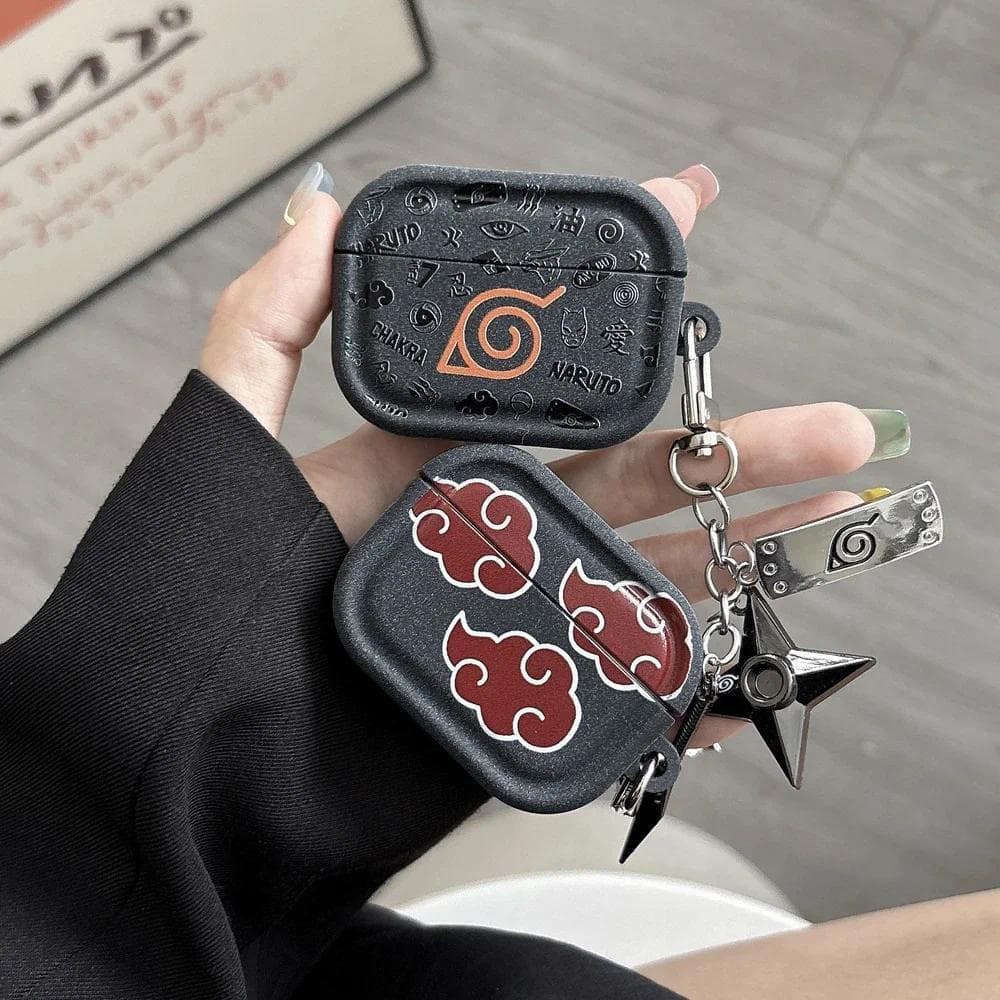 Capa Protetora para Fones de Ouvido Anime N-NARUTO, Compatível com Airpods 4 2 3 1 Pro 3 2, Capa Protetora Bluetooth Sem